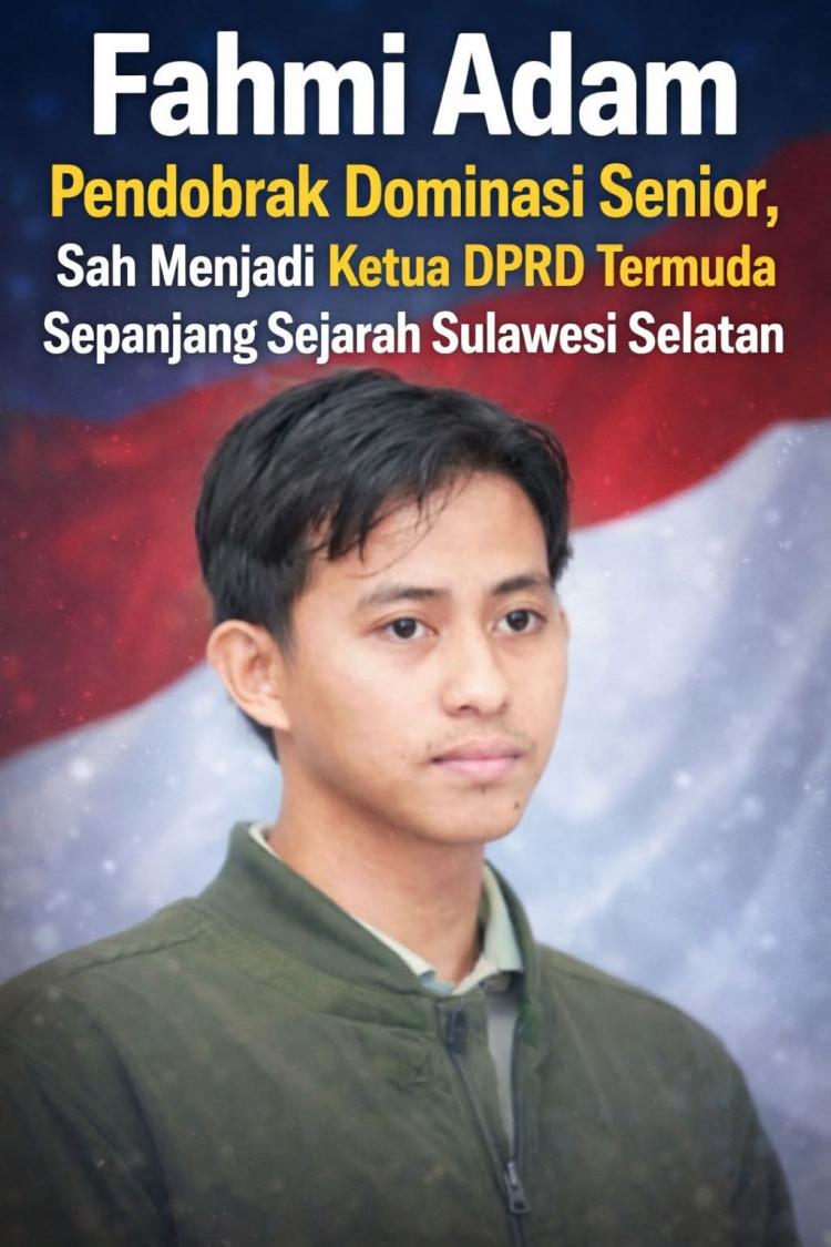 Fahmi Adam Cetak Sejarah, Jadi Ketua DPRD Termuda di Sulawesi Selatan
